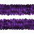 Тесьма с пайетками 12, шир. 30 мм/уп. 25+/-1 м, цвет фиолет - купить в Артеме. Цена: 1 098.48 руб.