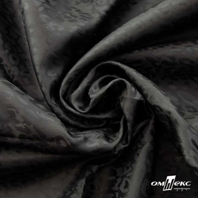 Ткань подкладочная Жаккард YP1416707, 90(+/-5) г/м2, шир.145 см, черный - купить в Артеме. Цена 241.46 руб.