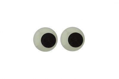 Глазки для игрушек, круглые, с бегающими зрачками, 8 мм/упак.50+/-2 шт, цв. -черно-белые - купить в Артеме. Цена: 15.88 руб.