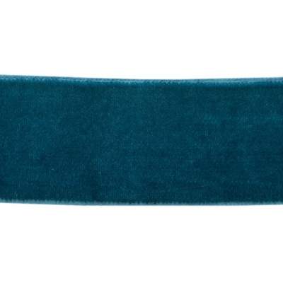 Лента бархатная нейлон, шир.25 мм, (упак. 45,7м), цв.65-изумруд - купить в Артеме. Цена: 981.09 руб.