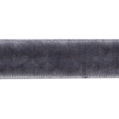 Лента бархатная нейлон, шир.12 мм, (упак. 45,7м), цв.189-т.серый - купить в Артеме. Цена: 457.61 руб.