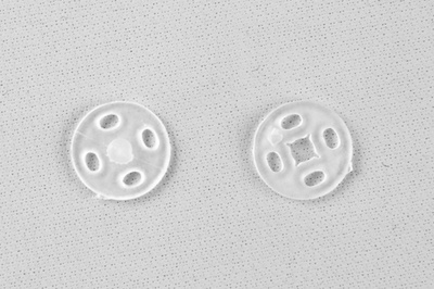 Кнопки пришивные пластиковые 10 мм, блистер 24шт, цв.-прозрачные - купить в Артеме. Цена: 48.41 руб.