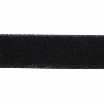 Лента бархатная нейлон, шир.12 мм, (упак. 45,7м), цв.03-черный - купить в Артеме. Цена: 448.27 руб.