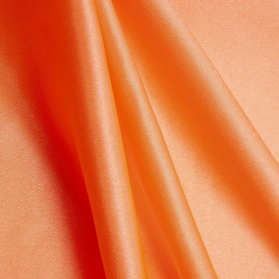 Поли креп-сатин 16-1543, 120 гр/м2, шир.150см, цвет персик - купить в Артеме. Цена 155.57 руб.