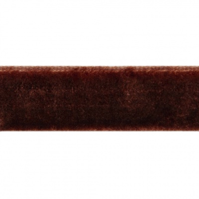 Лента бархатная нейлон, шир.12 мм, (упак. 45,7м), цв.120-шоколад - купить в Артеме. Цена: 392 руб.